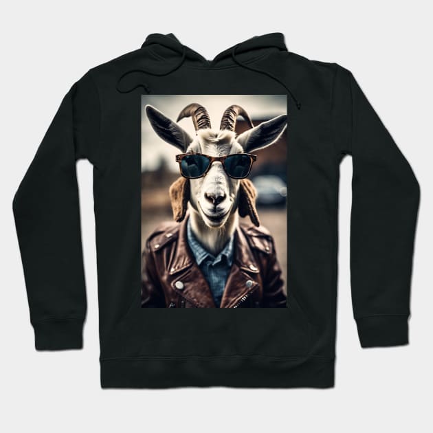 funny goat Hoodie by helintonandruw